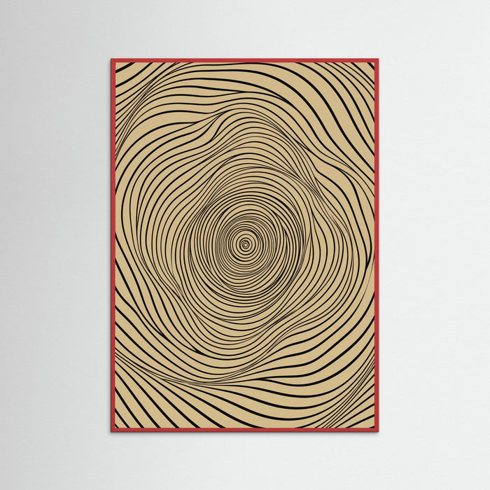 Red Wood Flowing Abstraction