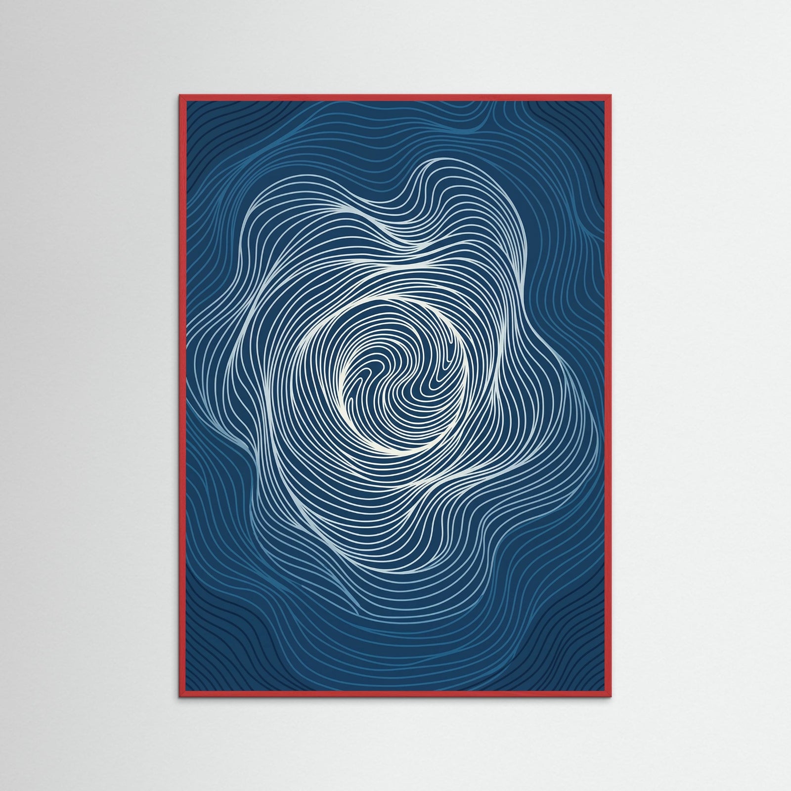 Red Wood Flowing Contours