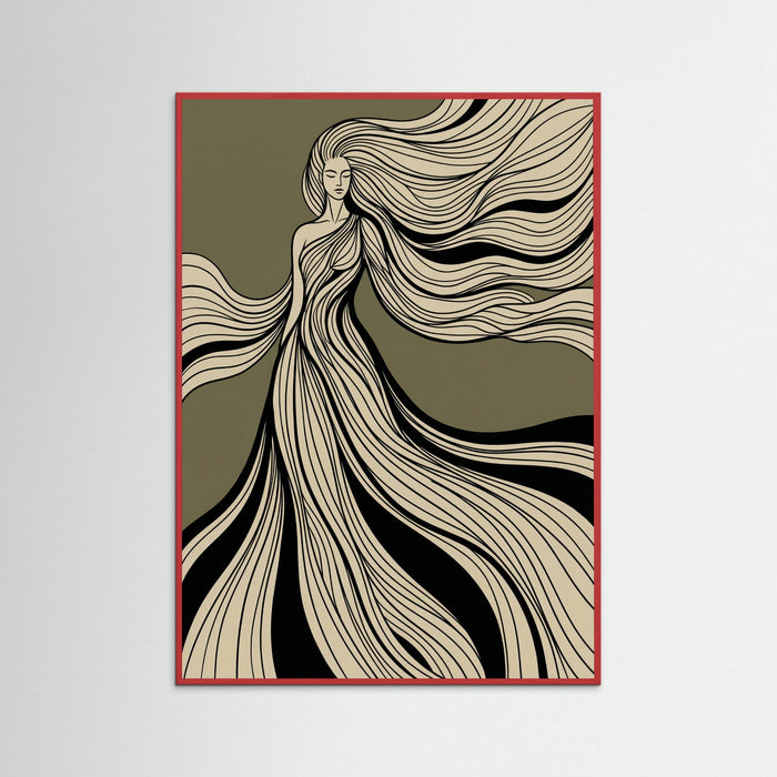 Red Wood Flowing Embrace