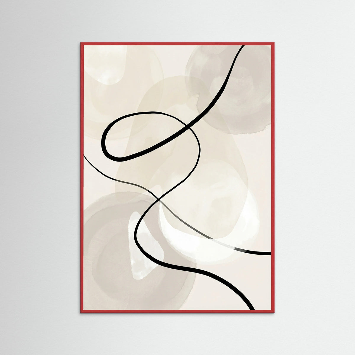 Red Wood Fluid Contour
