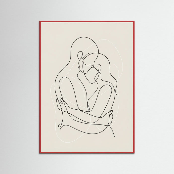 Red Wood Fluid Contours Beige