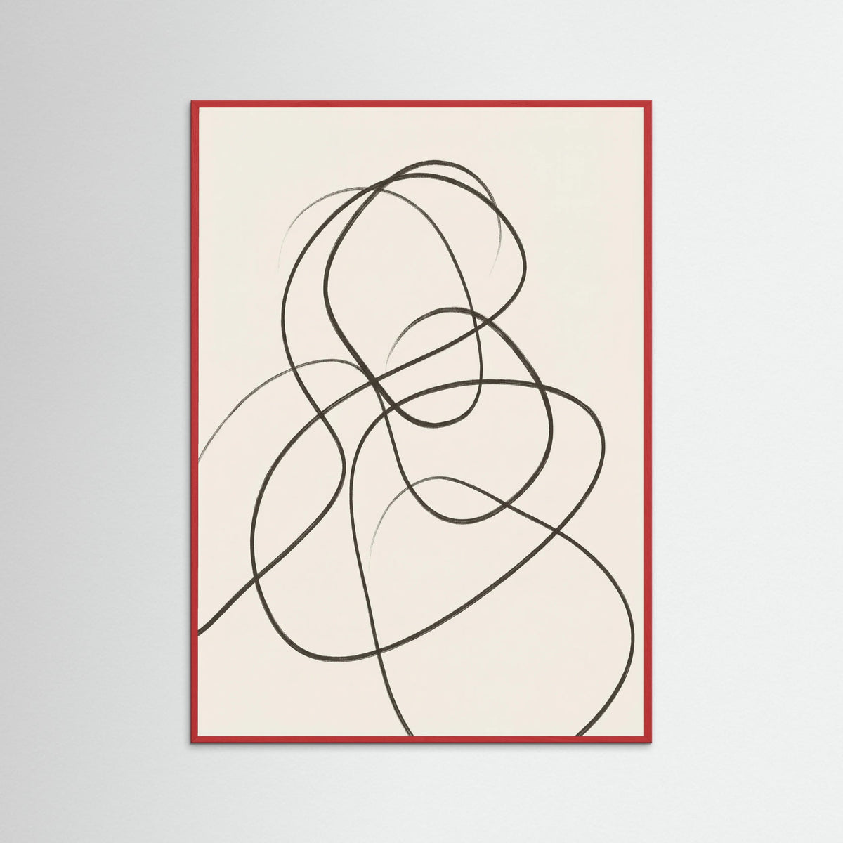 Red Wood Fluid Contours