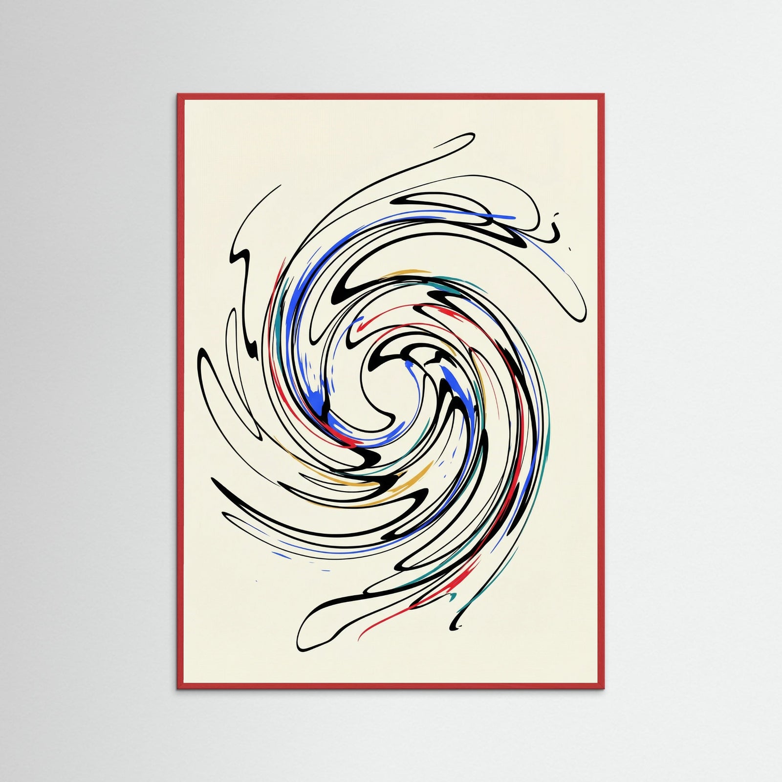 Red Wood Fluid Contours