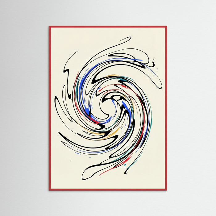 Red Wood Fluid Contours