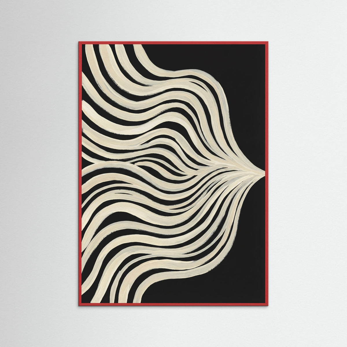 Red Wood Fluid Contours