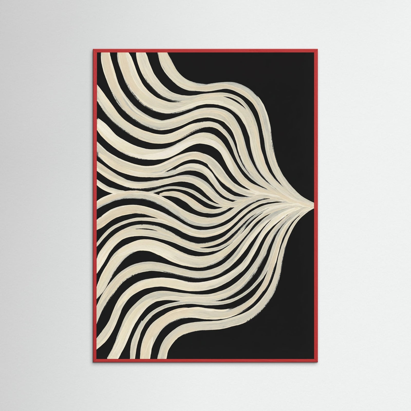 Red Wood Fluid Contours
