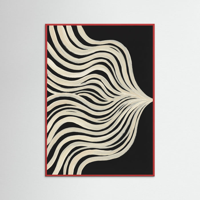 Red Wood Fluid Contours