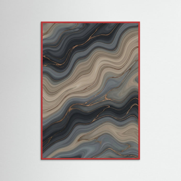 Red Wood Fluid Marble