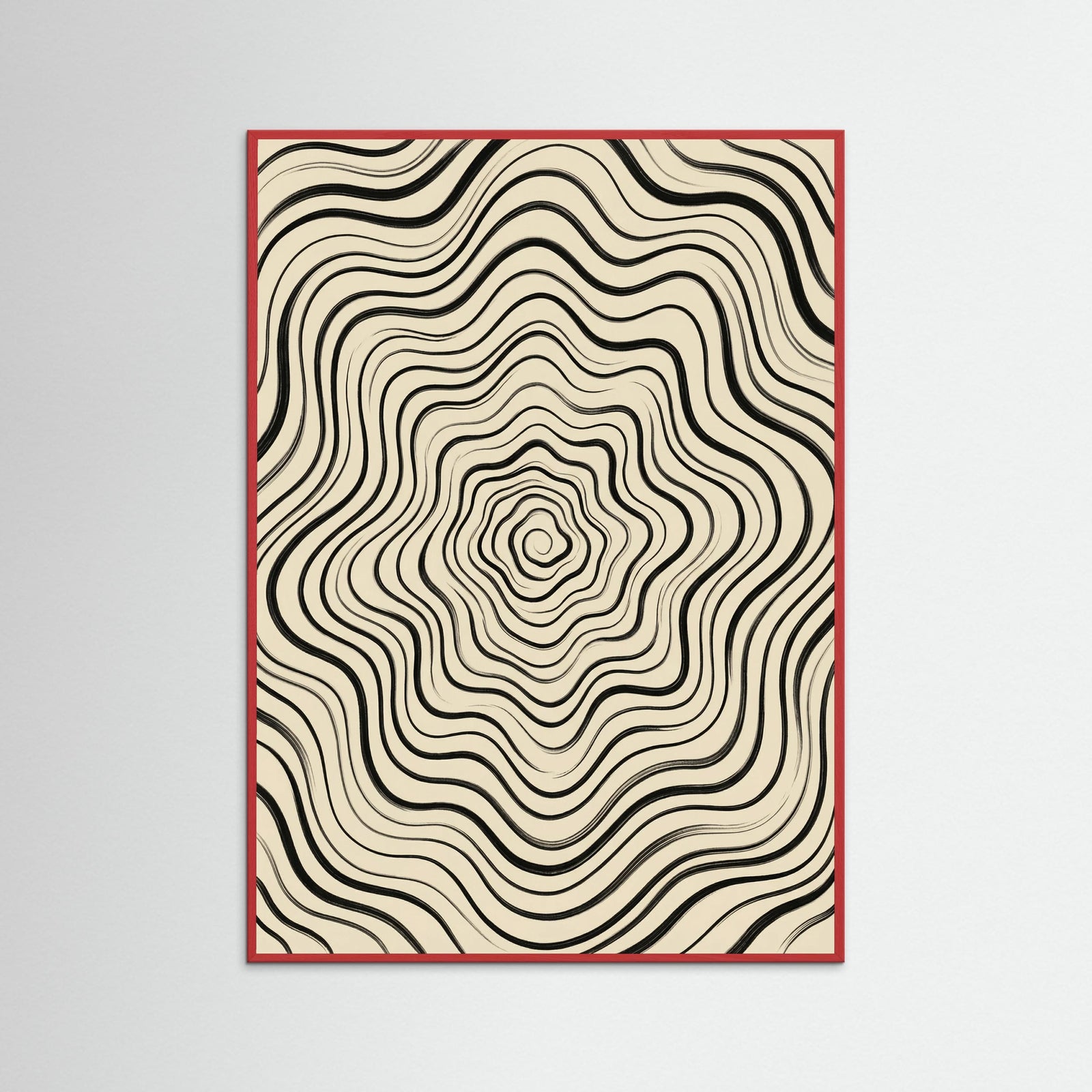 Red Wood Fluid Stripes