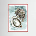 Affiche For the Love of Oysters, foodie art, seafood art, rustic ocean inspired – affiche et impression d’art