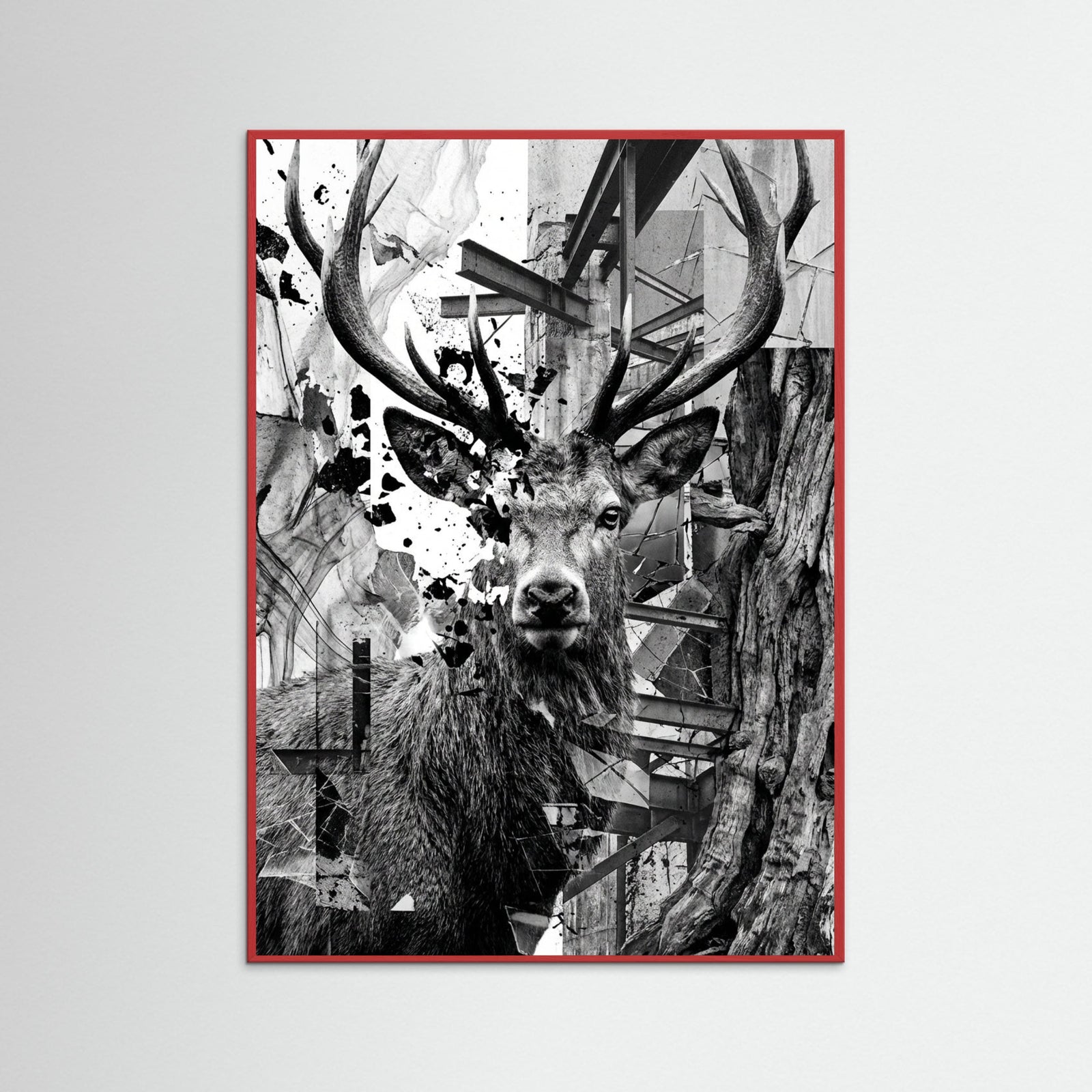 Red Wood Fractured Gaze