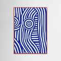 Front Blue and White Striped Nude Poster – poster and art print