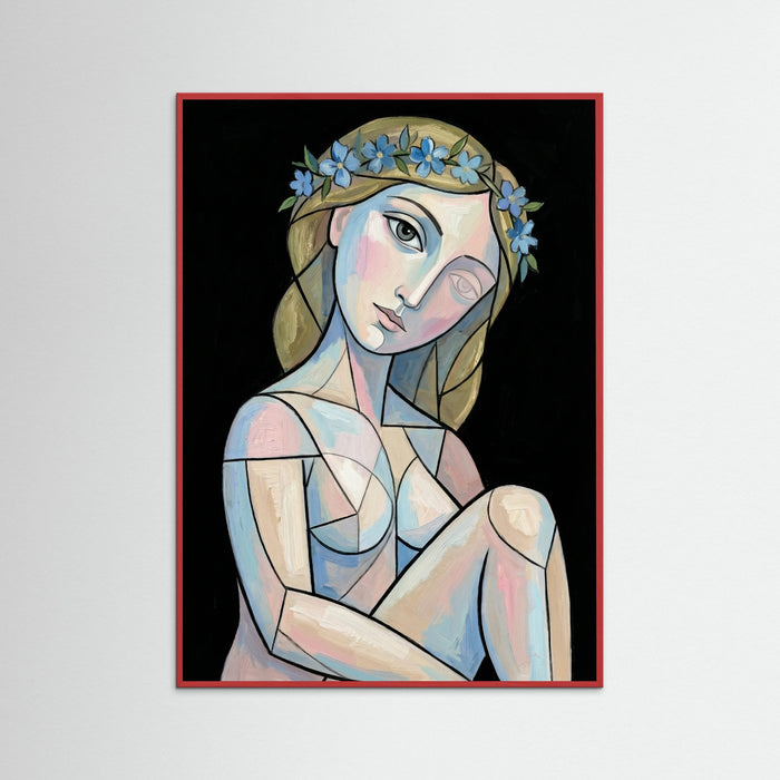 Red Wood Garlanded Visage
