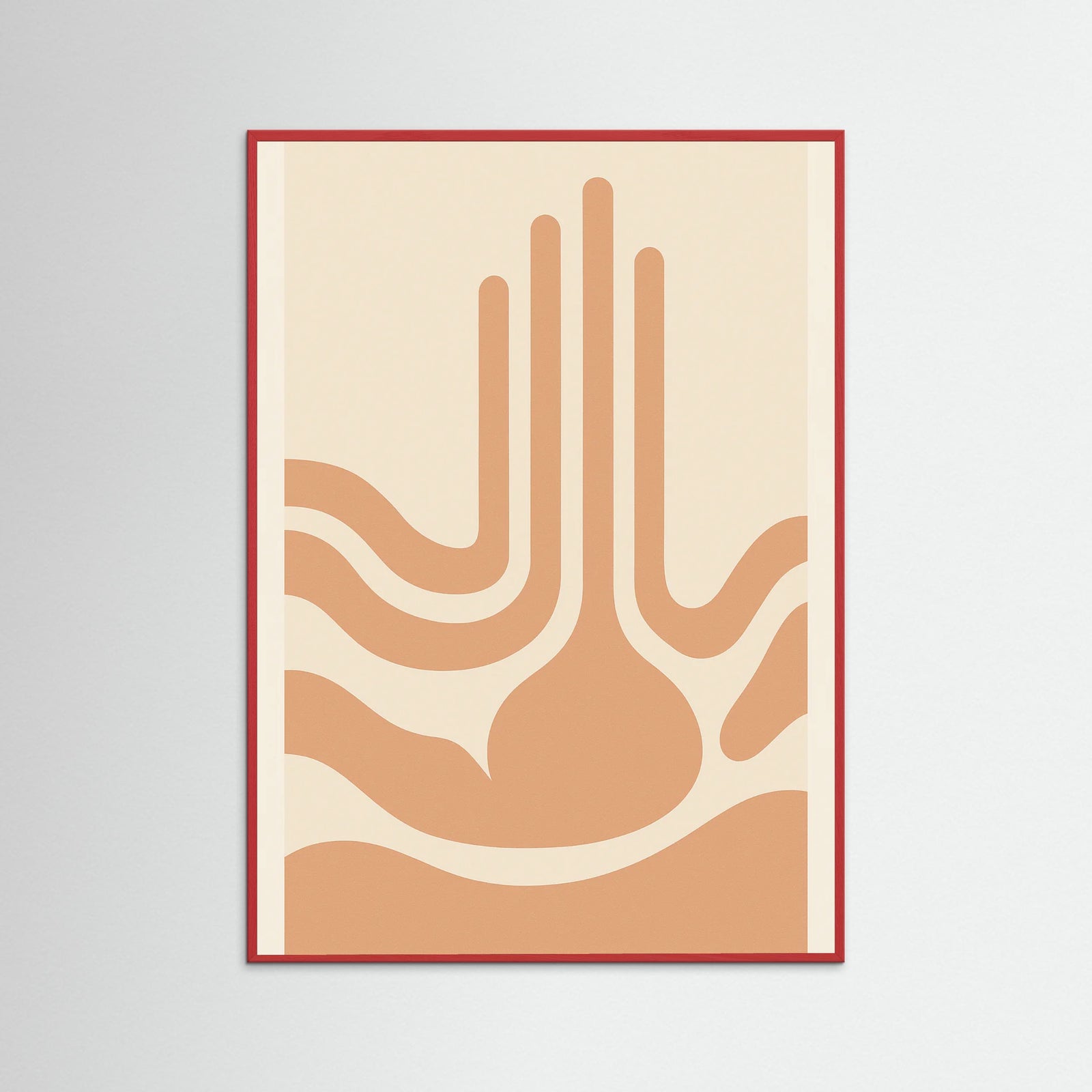 Red Wood Gentle Swirls