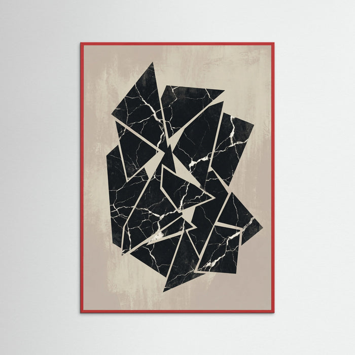 Red Wood Geometric Abyss