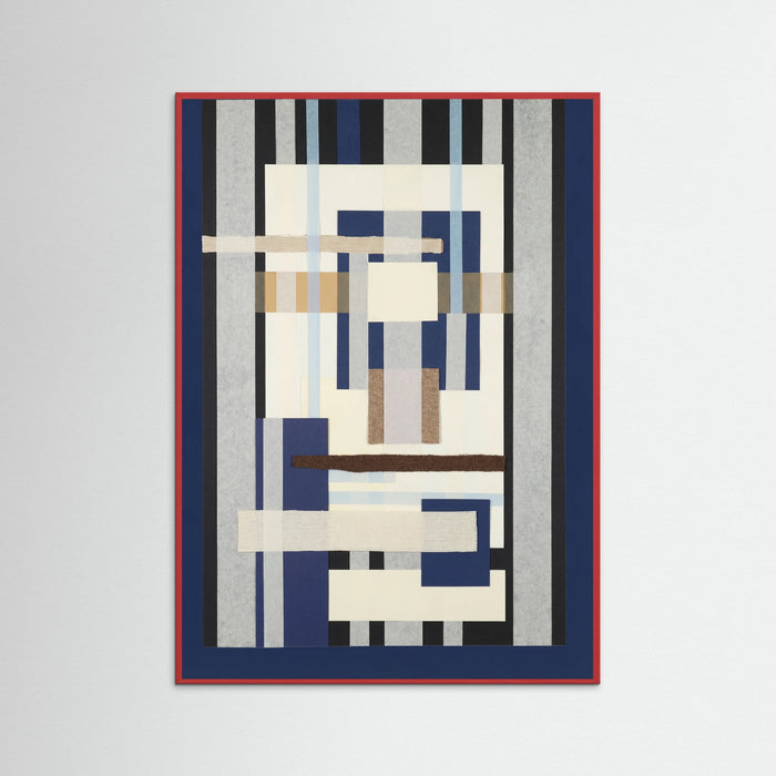 Red Wood Geometric Blues