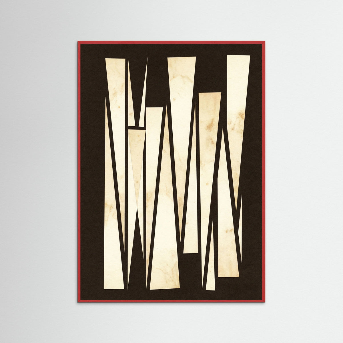 Red Wood Geometric Contrasts