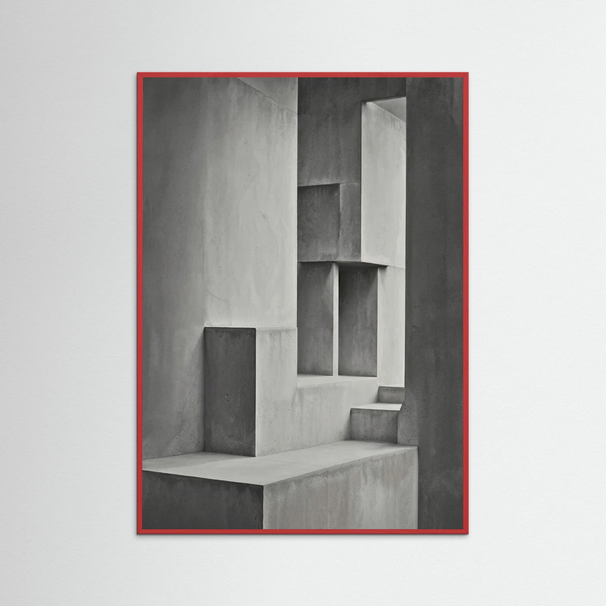 Red Wood Geometric Depth