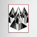 Red Wood Geometric Facets