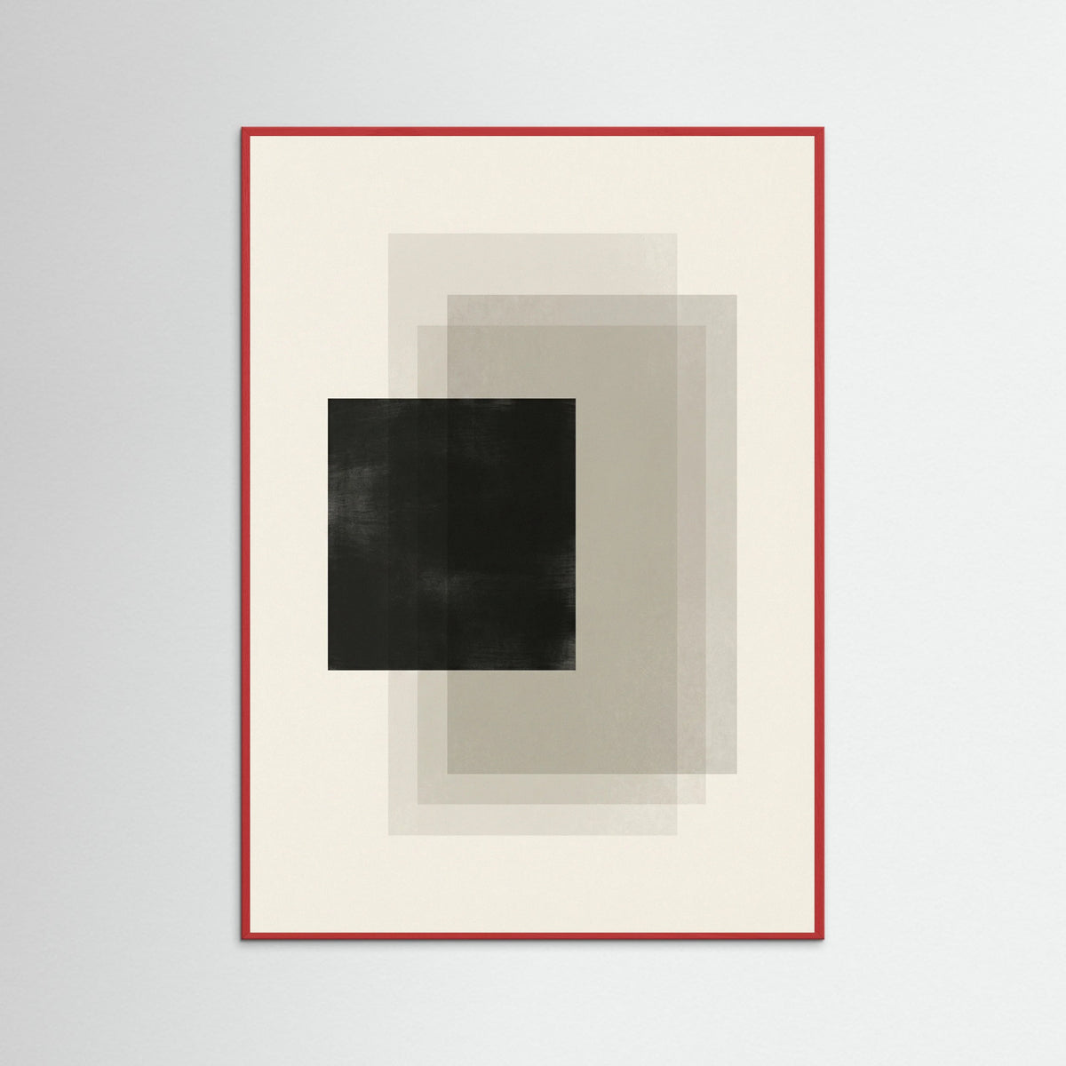 Red Wood Geometric Layers
