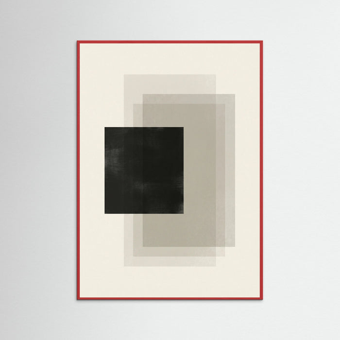 Red Wood Geometric Layers