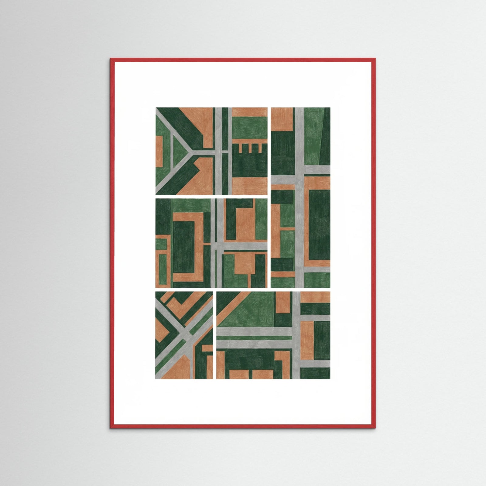 Red Wood Geometric Structures