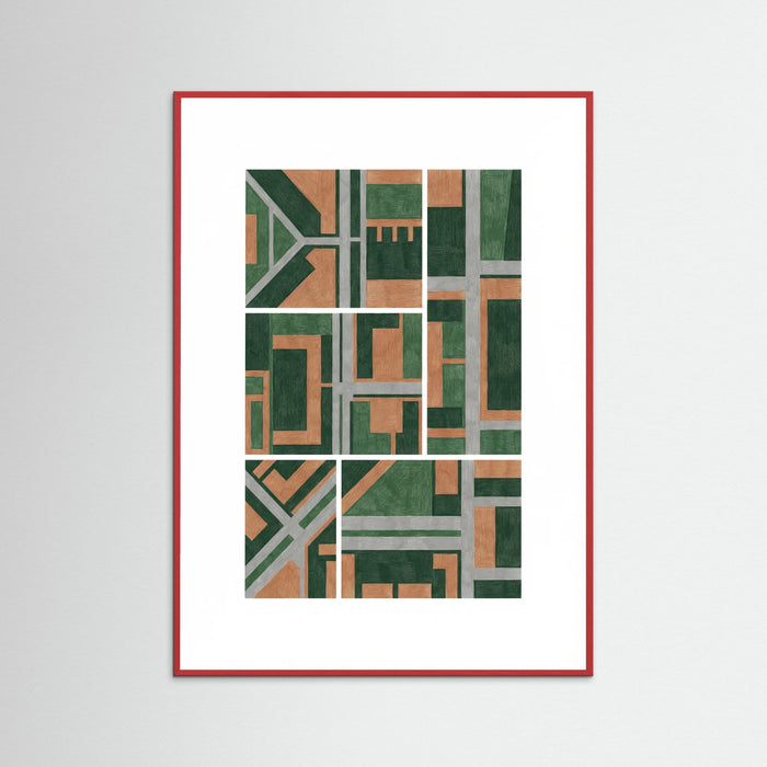 Red Wood Geometric Structures