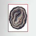 Red Wood Gilded Geode Streams