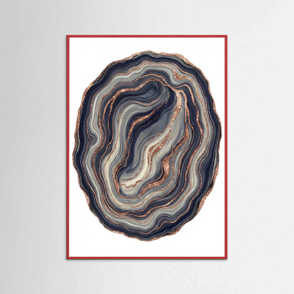 Red Wood Gilded Geode Streams