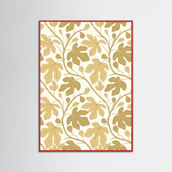 Red Wood Golden Botanical Harmony