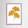 Red Wood Golden Botanical Silhouette