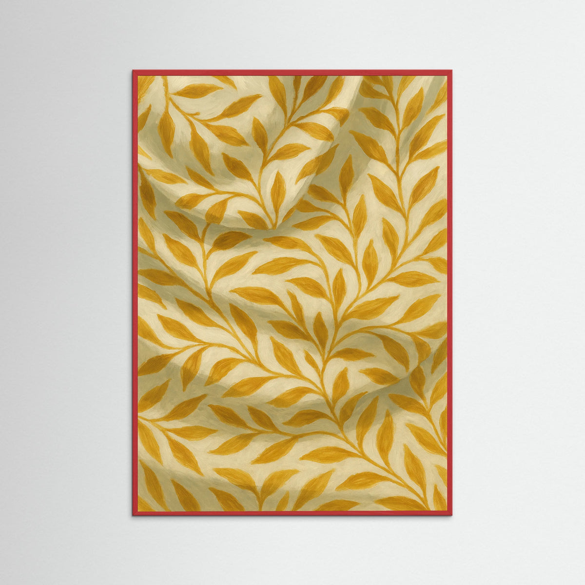 Red Wood Golden Leaves