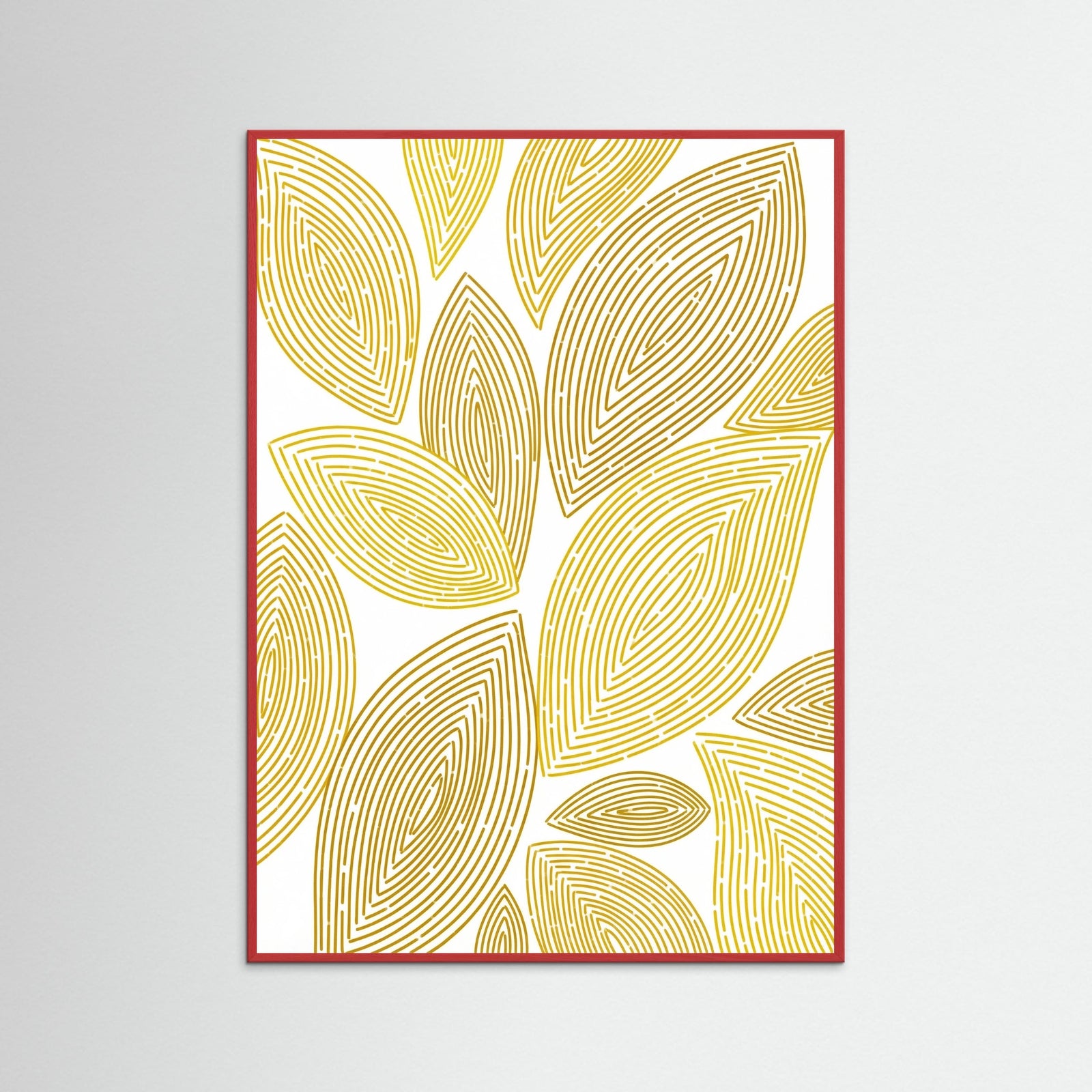 Red Wood Golden Spirals