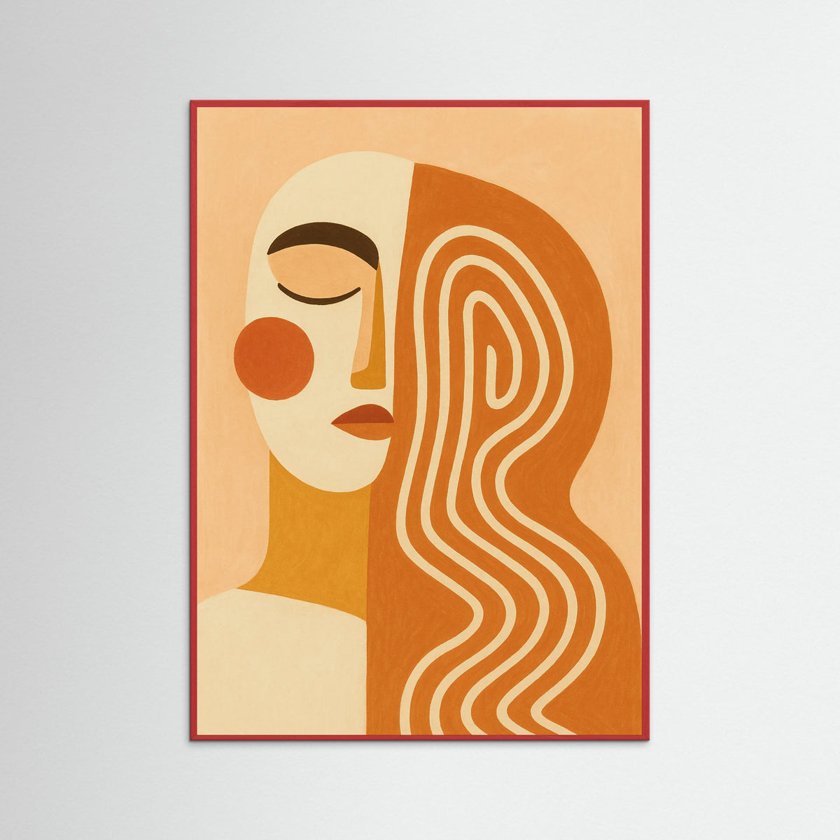 Red Wood Golden Swirls