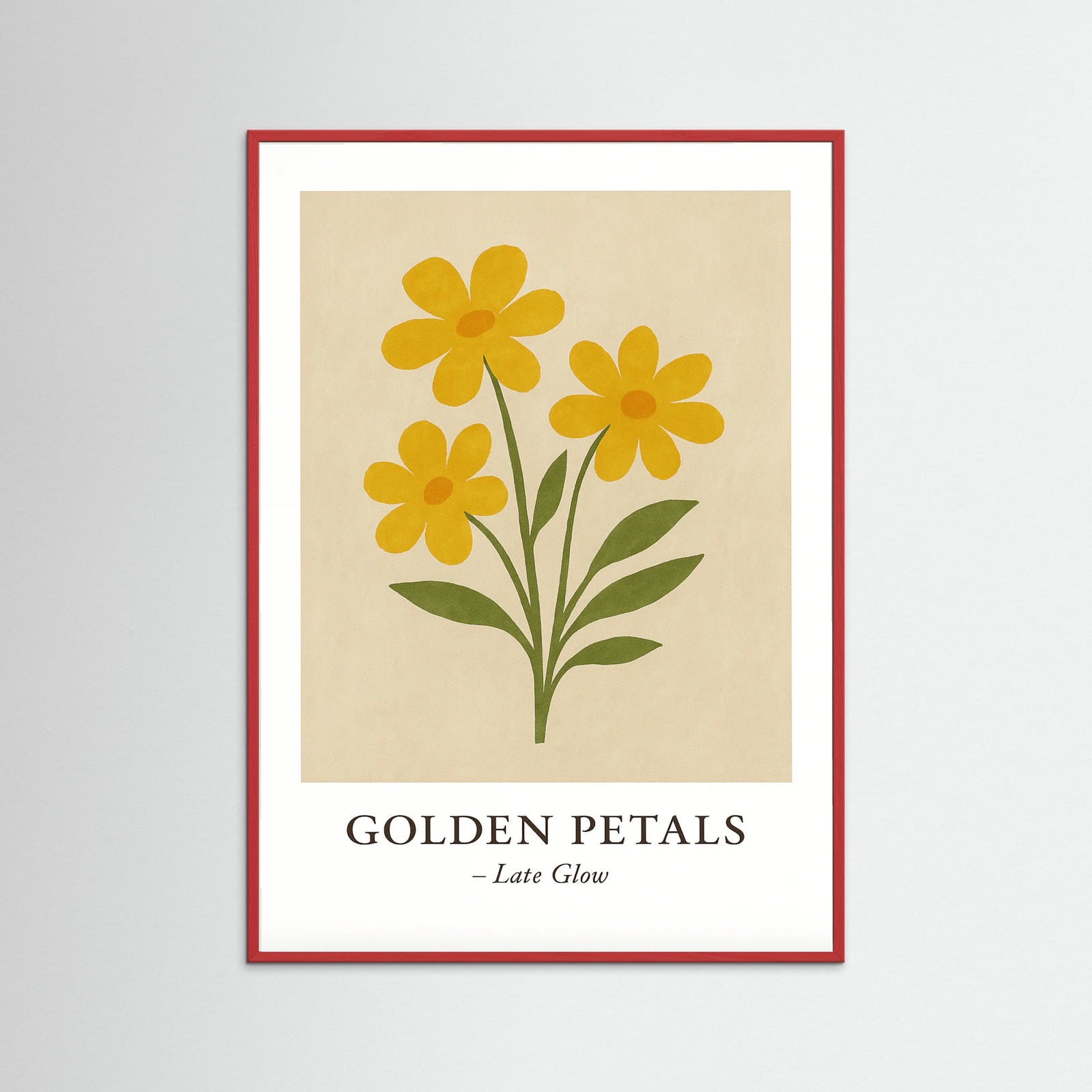 Red Wood Golden petals