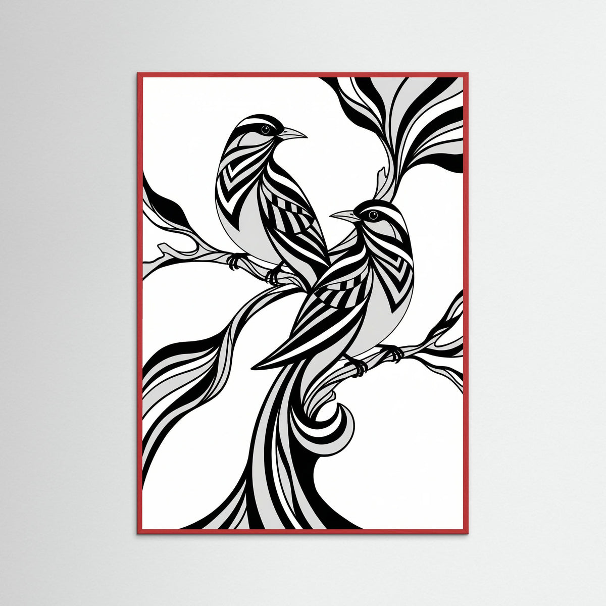 Red Wood Graceful Stripes