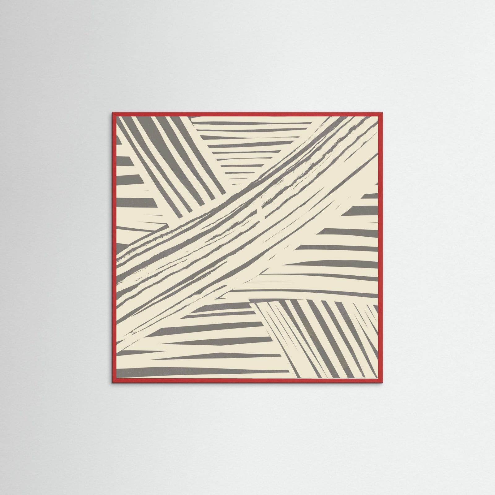 Red Wood Grey diagonal stripe pattern Poster