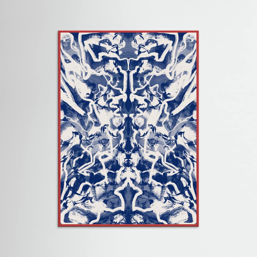 Póster Groovy Ultramarine Abstract – póster e impresión artística