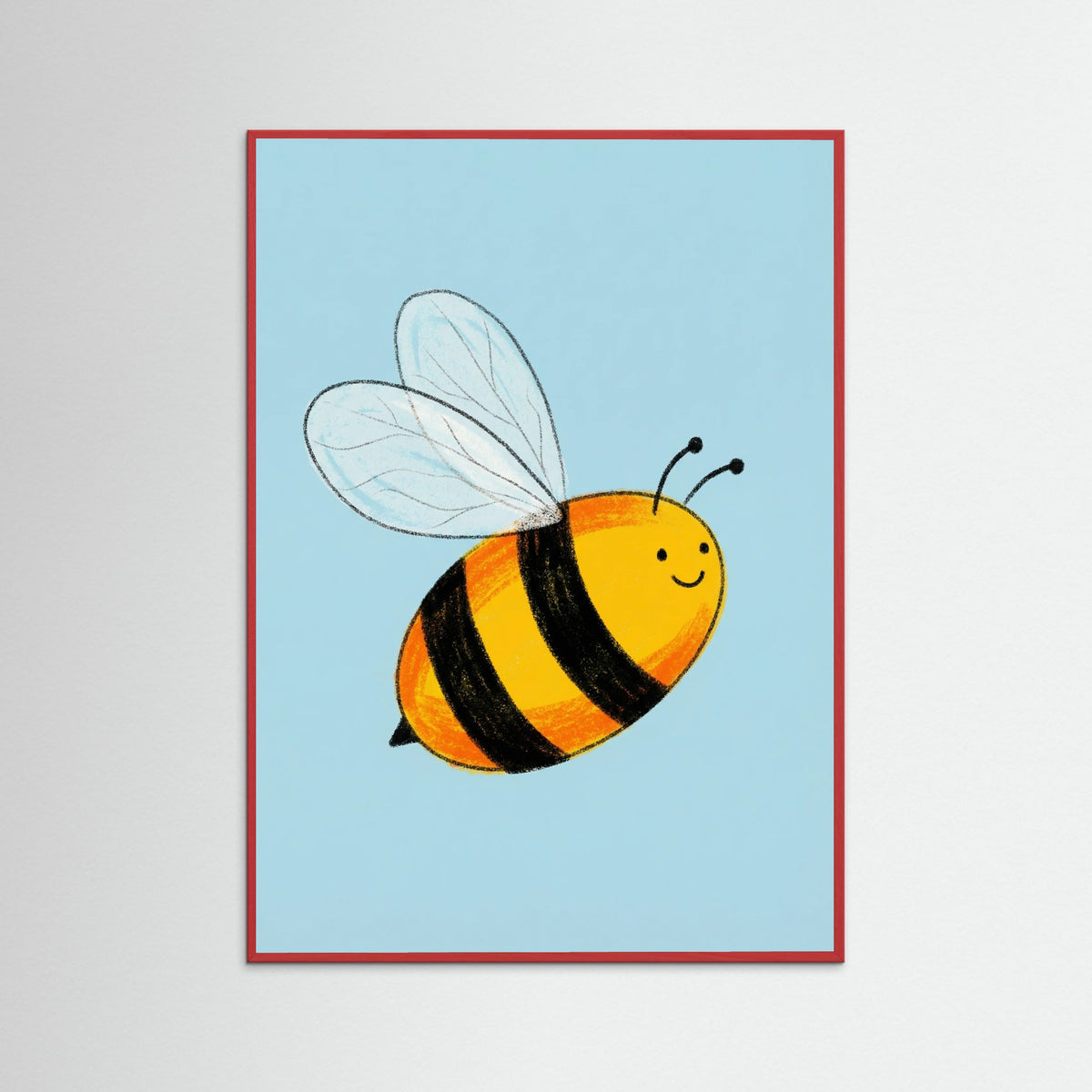 Red Wood Happy Ladybug