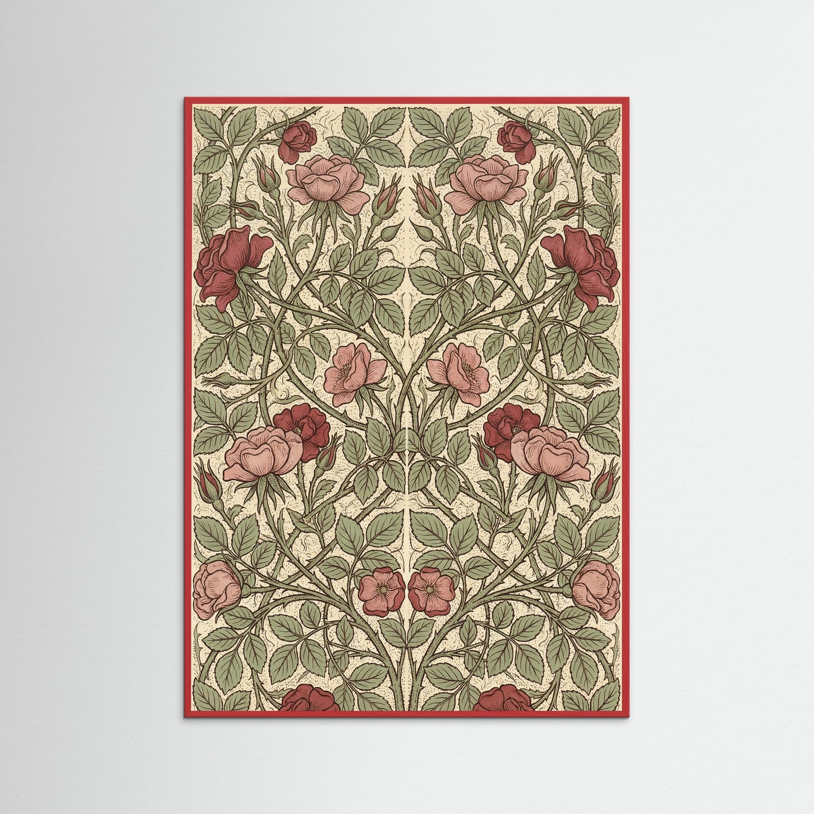 Red Wood Honeysuckle Pattern 1876