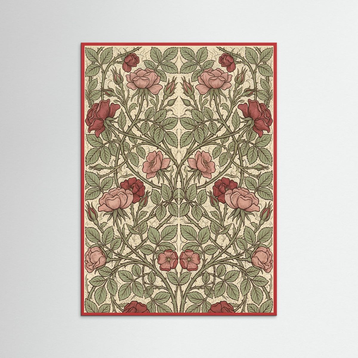 Red Wood Honeysuckle Pattern 1876