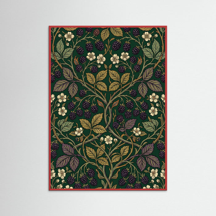 Red Wood Honeysuckle Pattern