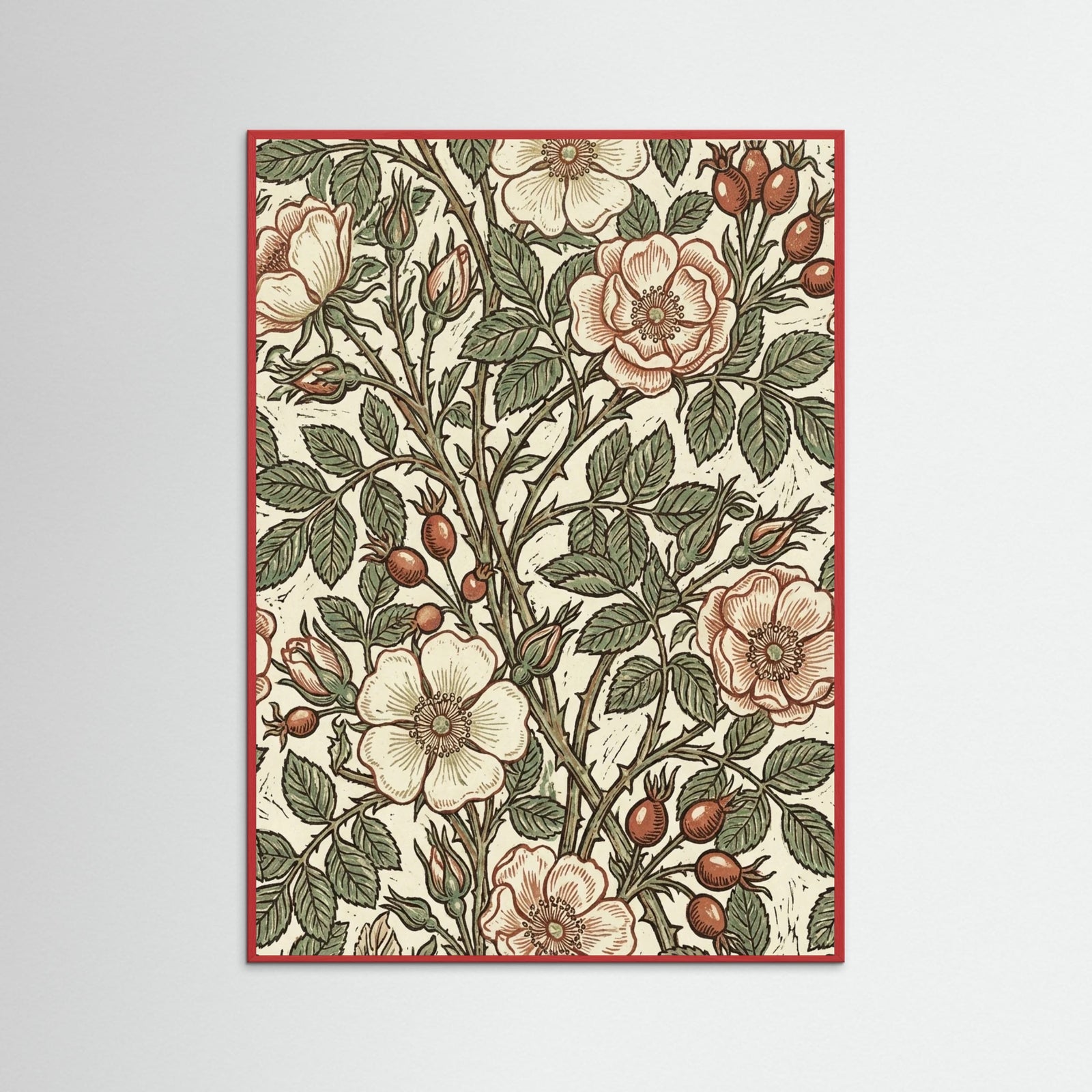 Red Wood Honeysuckle Scroll