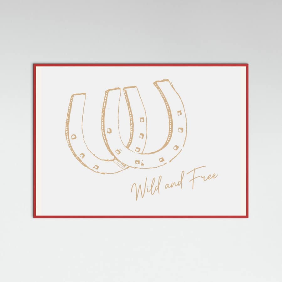 Plakat Horseshoe Wild and Free Neutral – plakat i druk artystyczny