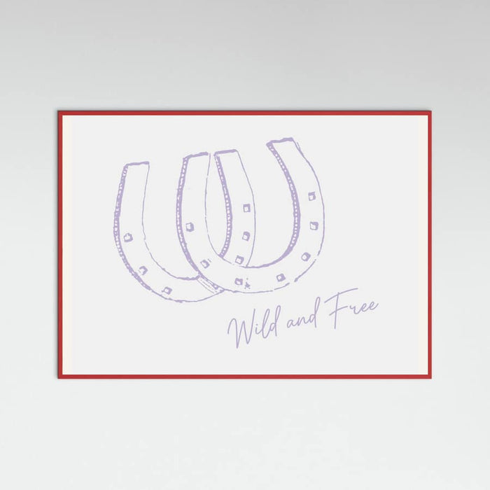 Horseshoe Wild and Free Purple Poster – Poster und Kunstdruck