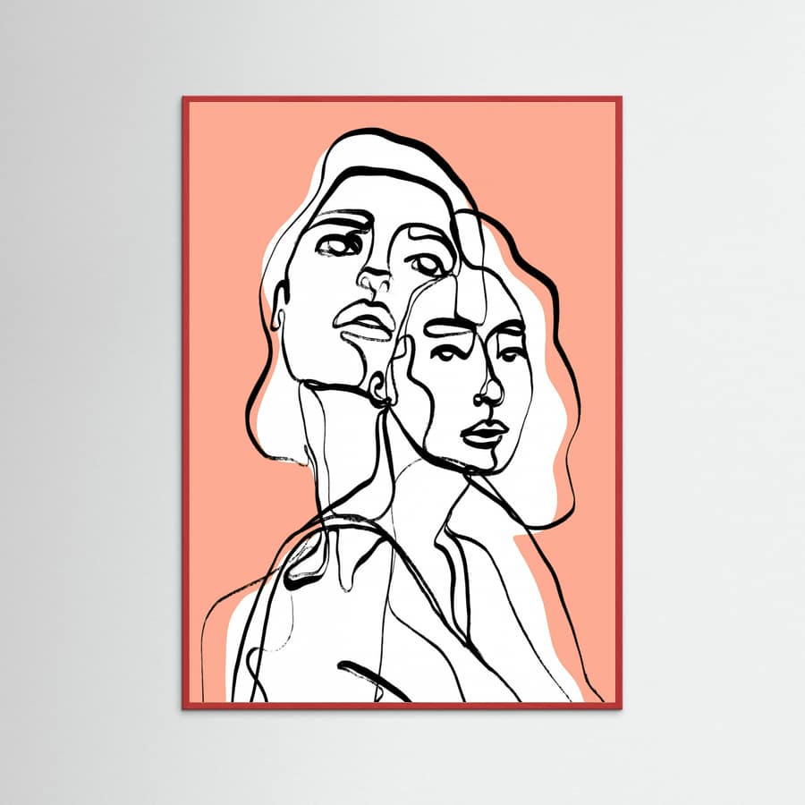 Imaginations (Peach) Poster – plakat og kunsttryk