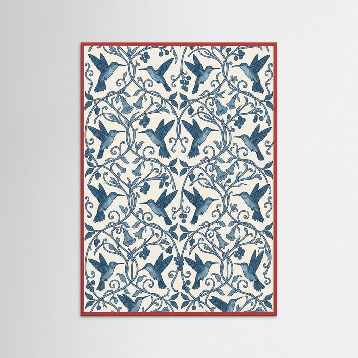 Red Wood Indigo Botanical Pattern