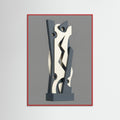 Red Wood Interlocked Forms