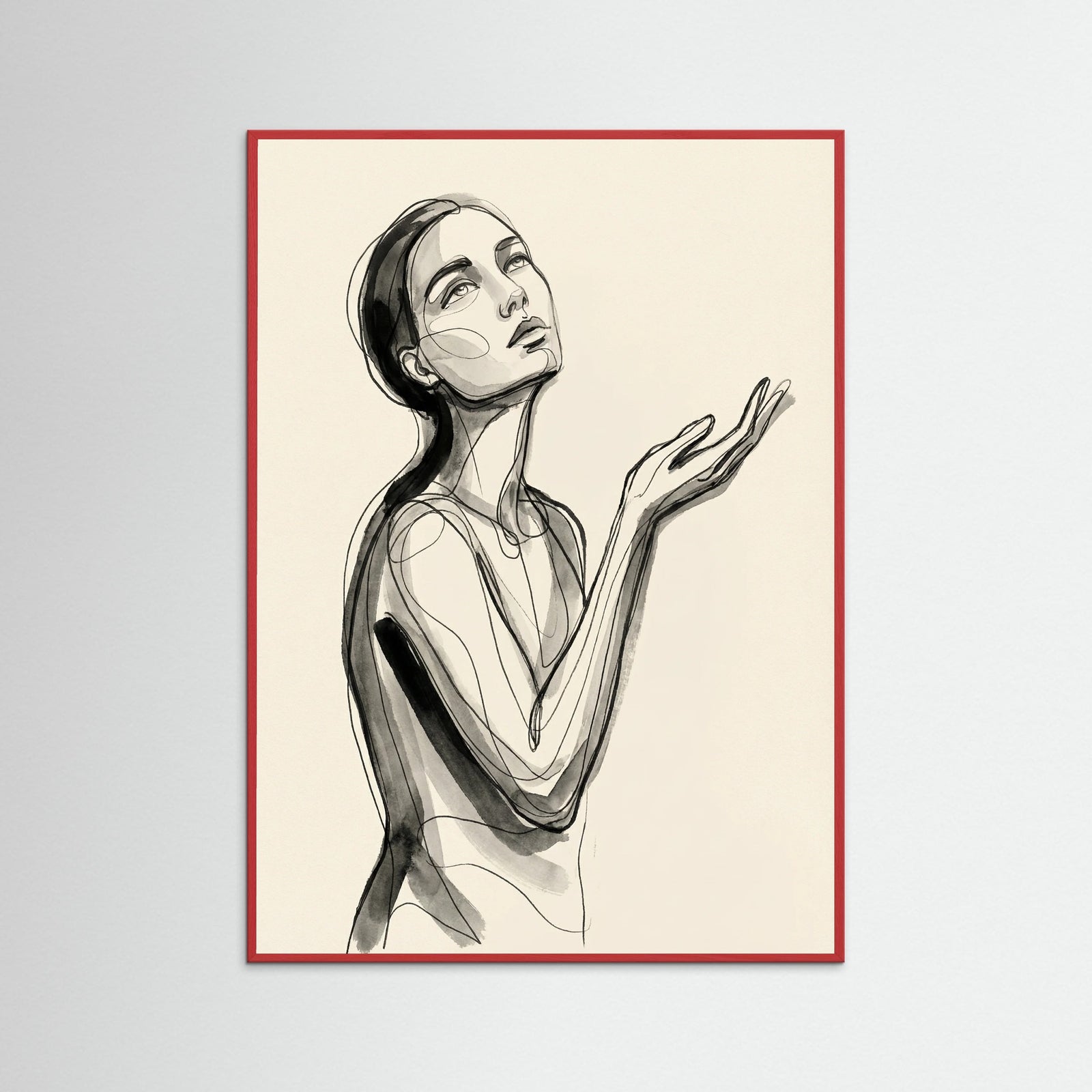 Red Wood Intertwined Gazes