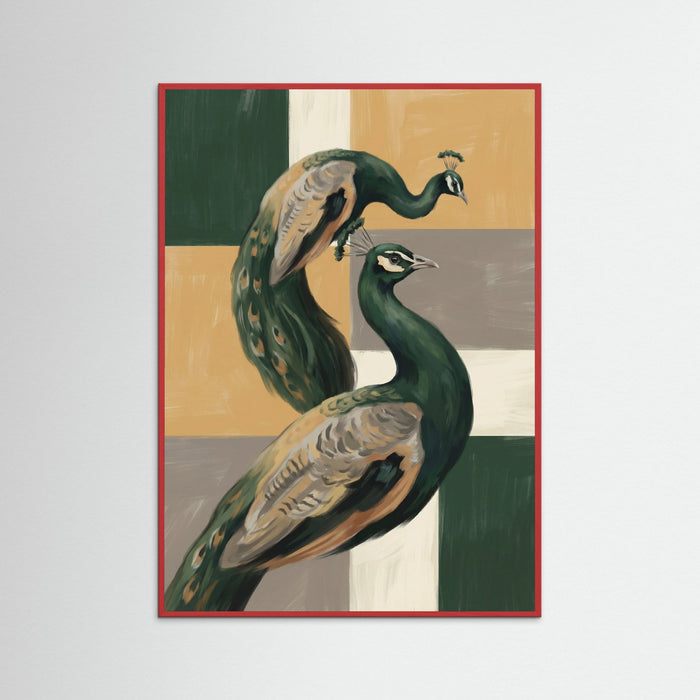 Red Wood Intertwined Swans